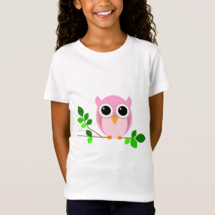 フクロウ、鳥、枝 Tシャツ