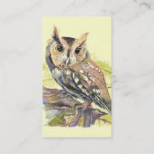 フクロウ，鳥，自然，荒野，環境事業 名刺 (裏面)