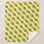 フクロウ（黄色） – シェルパ毛布 シェルパブランケット (正面)