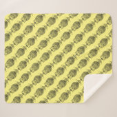 フクロウ（黄色） – シェルパ毛布 シェルパブランケット (正面(横))