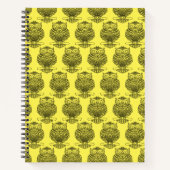 フクロウ（黄色） – ノートブック (正面)