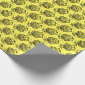 フクロウ（黄色） – ラッピング紙 ラッピングペーパー (角)