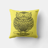 フクロウ（黄色） – 枕 (裏面)