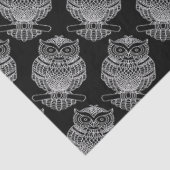 フクロウ（黒） -ティッシュペーパー 薄葉紙 (詳細)