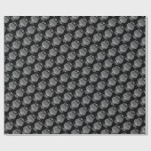 フクロウ（黒） – ラッピング紙 ラッピングペーパー (フラット)