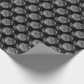 フクロウ（黒） – ラッピング紙 ラッピングペーパー (角)