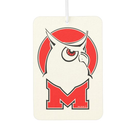 フクロウ#1 カーエアーフレッシュナー (正面)