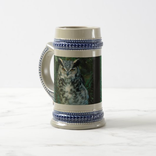 フクロウ(2) ビールジョッキ (正面左)