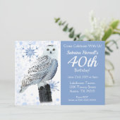 フクロウ 40歳の誕生日パーティー 招待状 (スタンド正面)