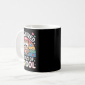 フクロウ 67日間学校に通ったよ 面白い コーヒー 学校 コーヒーマグカップ (正面左)
