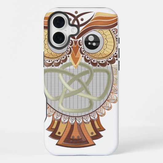 フクロウ iPhone カース iPhoneケース (裏面)