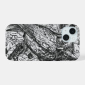 フクロウ iPhone 15ケース (裏面横)