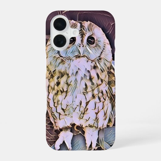 フクロウ iPhone 16ケース (裏面)