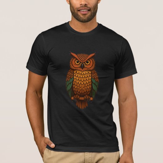 フクロウ Tシャツ (正面)