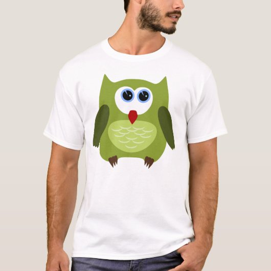 フクロウ。 Tシャツ (正面)