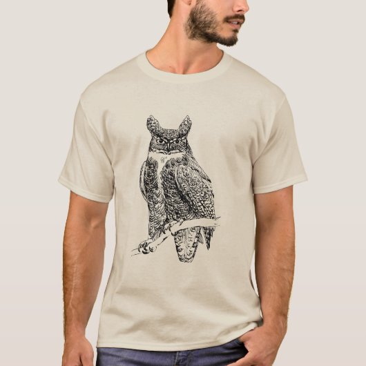 フクロウ Tシャツ (正面)