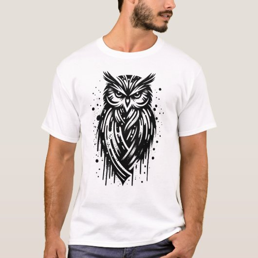 フクロウ Tシャツ (正面)