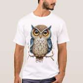 フクロウ Tシャツ (正面)