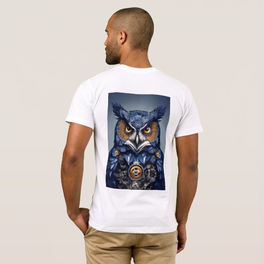 フクロウ Tシャツ (裏面フル)