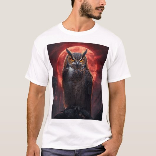 フクロウ Tシャツ (正面)