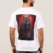 フクロウ Tシャツ (裏面)
