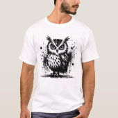 フクロウ Tシャツ (正面)