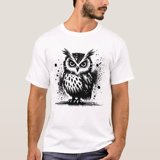 フクロウ Tシャツ (正面)