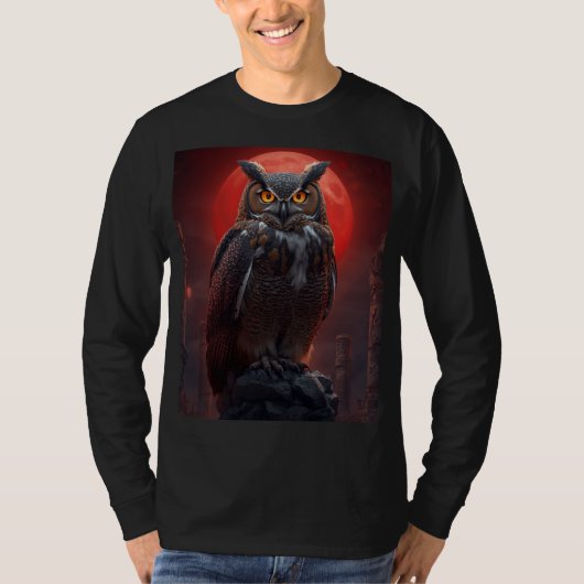 フクロウ Tシャツ (正面)