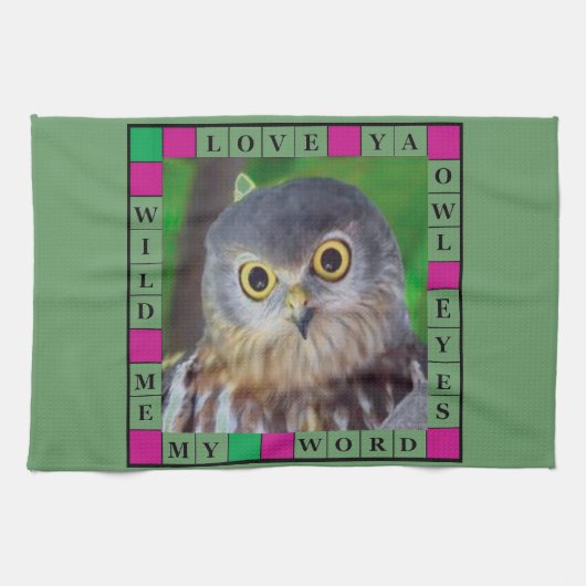 フクロウalishush キッチンタオル (横)