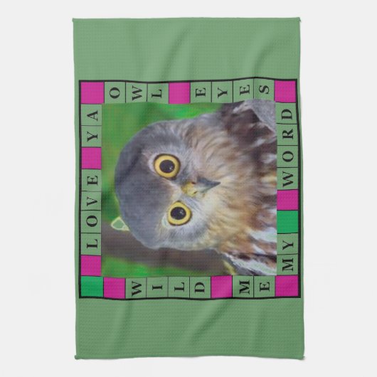 フクロウalishush キッチンタオル (縦)