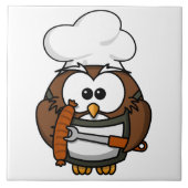 フクロウBBQ タイル (正面)