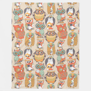フクロウBeコレクションフリースブランケット フリースブランケット