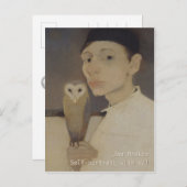 フクロウCC0687ポストカード付きJan Mankes Self portrait ポストカード (正面/裏面)