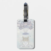 フクロウinティーカップ2 ラゲッジタグ (裏面縦)