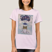 フクロウinティーカップ2 tシャツ (正面)