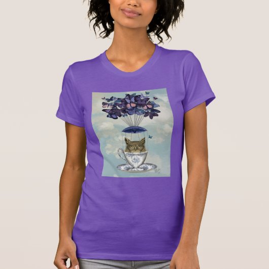 フクロウinティーカップ2 tシャツ (正面)