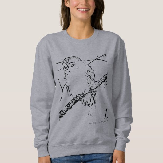 フクロウTシャツ スウェットシャツ (正面)