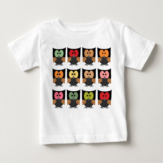 フクロウTシャツ ベビーTシャツ (正面)