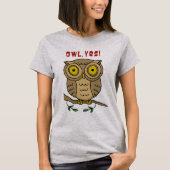 フクロウYes! Tシャツ (正面)