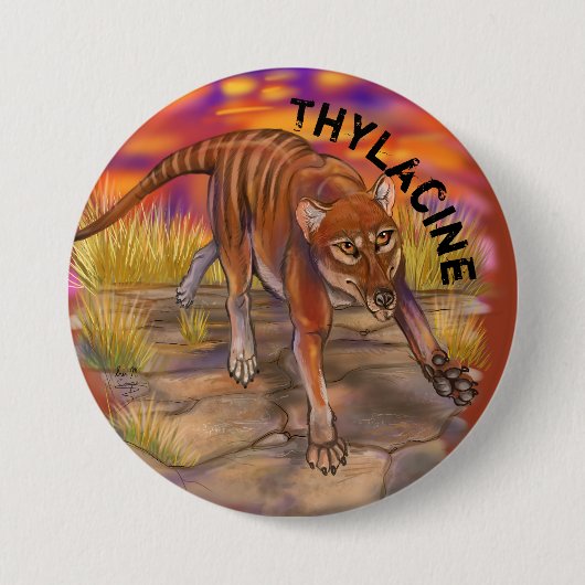 フクロオカミ 缶バッジ (正面)