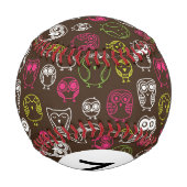 フクロカラフルウの背景パターン 野球ボール (裏面)