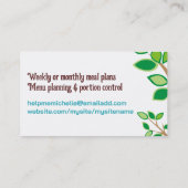 フクロシェフ木製スプーン料理ベーキング名刺 名刺 (裏面)