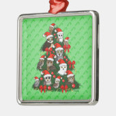 フクロスクリスマスツリー メタルオーナメント (左)