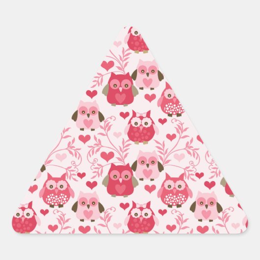 フクロステッカー 三角形シール (正面)