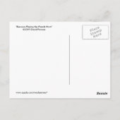 フクロネズミがフレンチホルンを演奏 ポストカード (裏面)