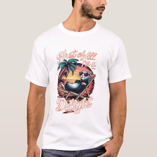 フクロネズミ ポッサム 何よりもまず私は Tシャツ (正面)