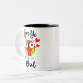 フクロフクロウ ツートーンマグカップ (正面左)