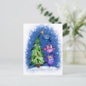 フクロムスクリスマスブルー シーズンポストカード (スタンド正面)