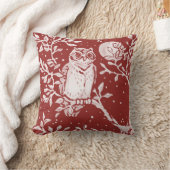 フクロムブリックレッドウッドランドムーン自然装飾用クッション クッション (ブランケット)