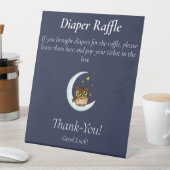 フクロムーンブルーかわいい星赤ちゃんシャワー 台座サイン (インサイチュ)